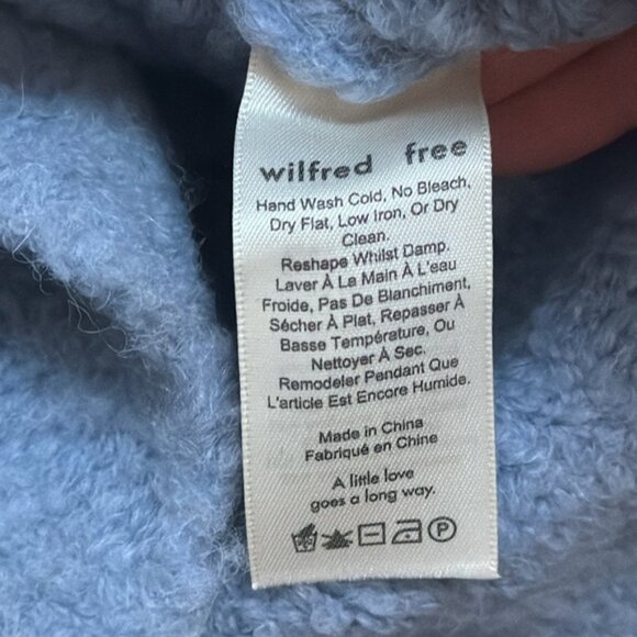 Aritzia Wilfred Free Blue 1/2 Zip Pullover Gwynneth Sweater Size XS - Picture 5 of 7